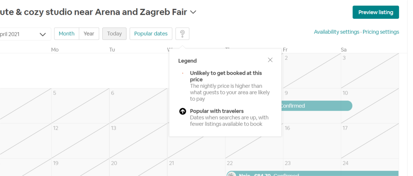 Solved What do the black dots on my calendar mean? Airbnb Community