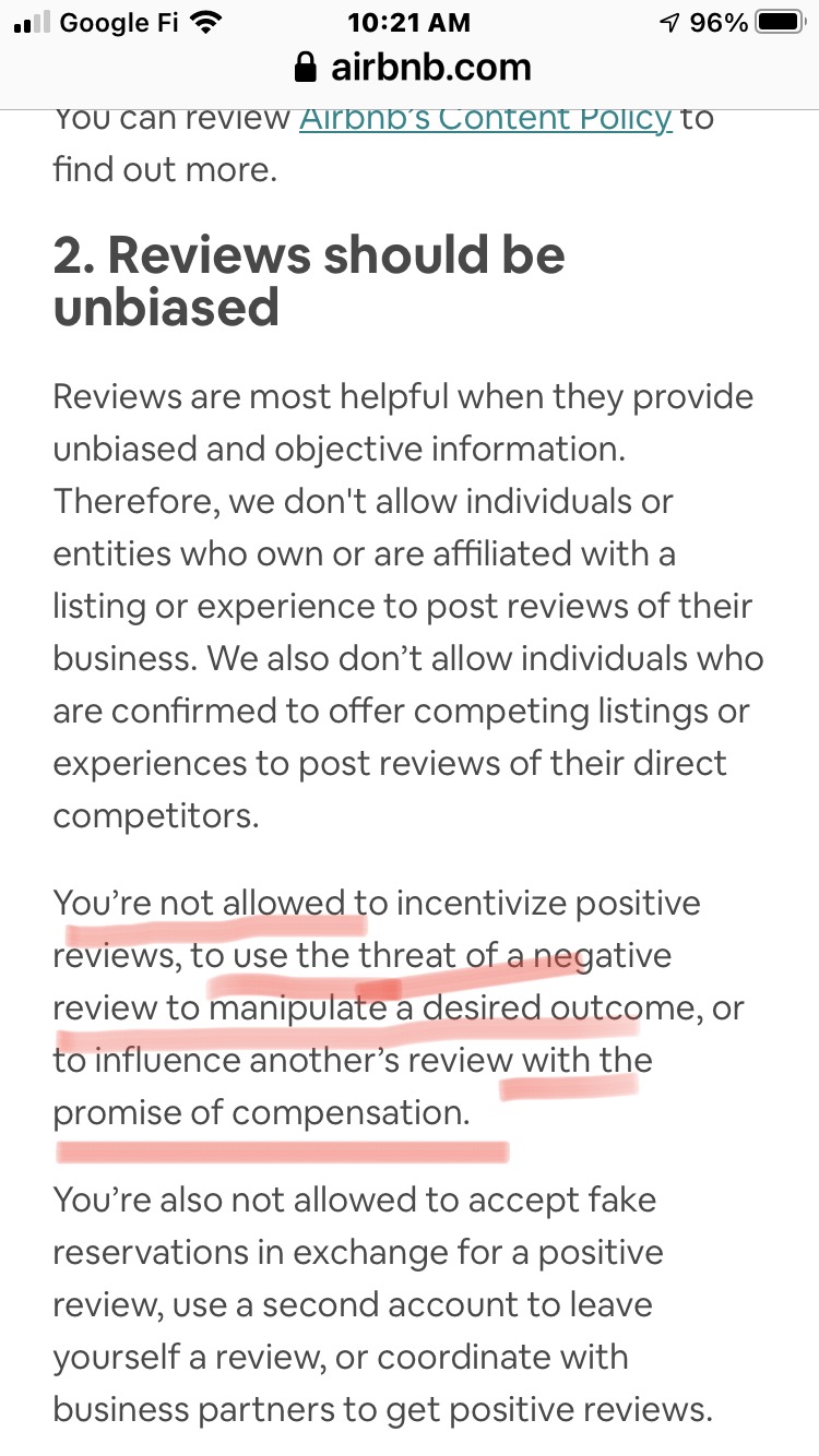 Retaliatory And Spiteful Reviews - Page 2 - Airbnb Community