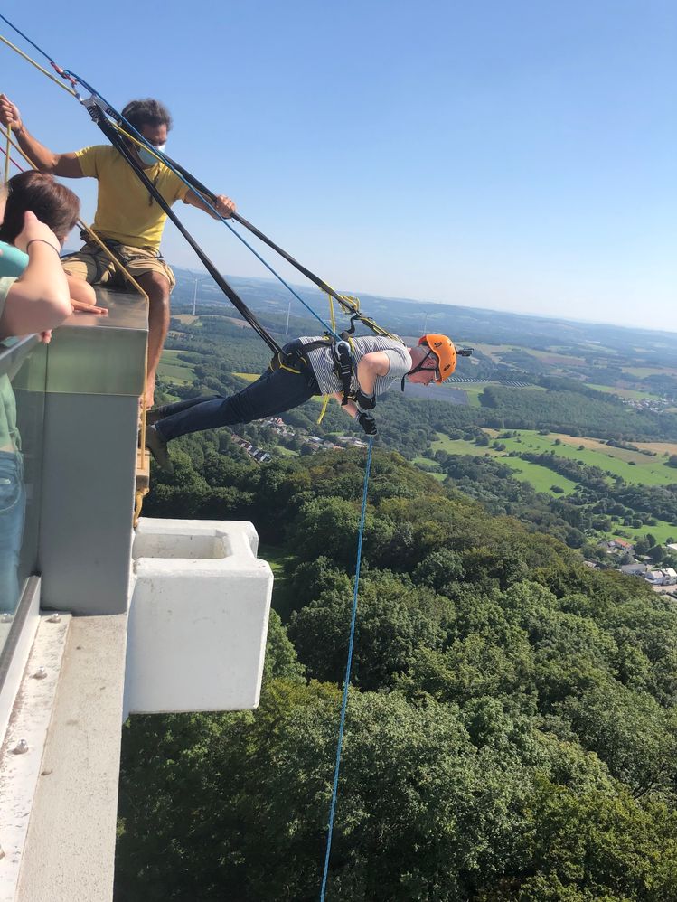 immer gut gesichert und mit Helmkamera