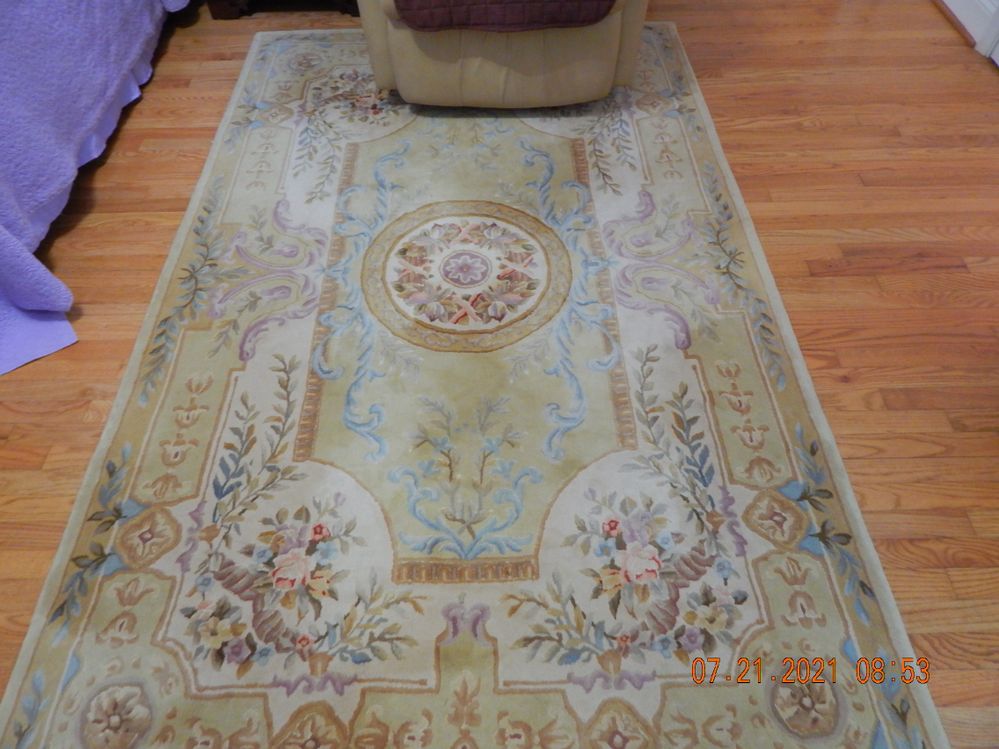 Time and Date Stamped rug photo before guest arrived