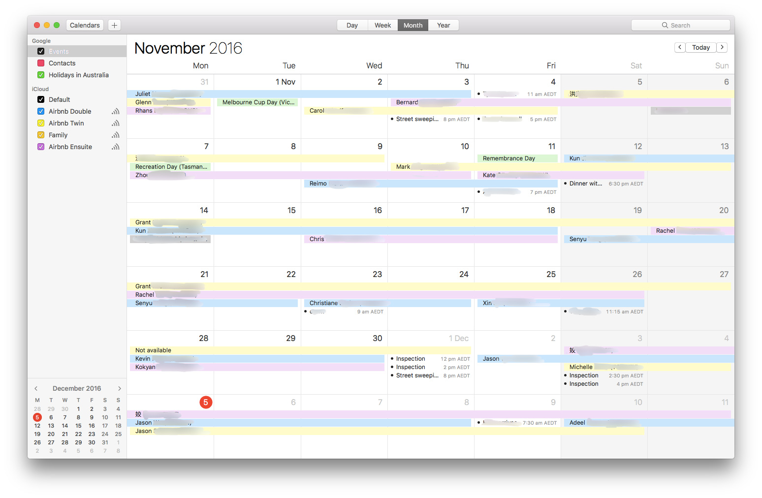 Airbnb Multi Calendar - Missy TEirtza