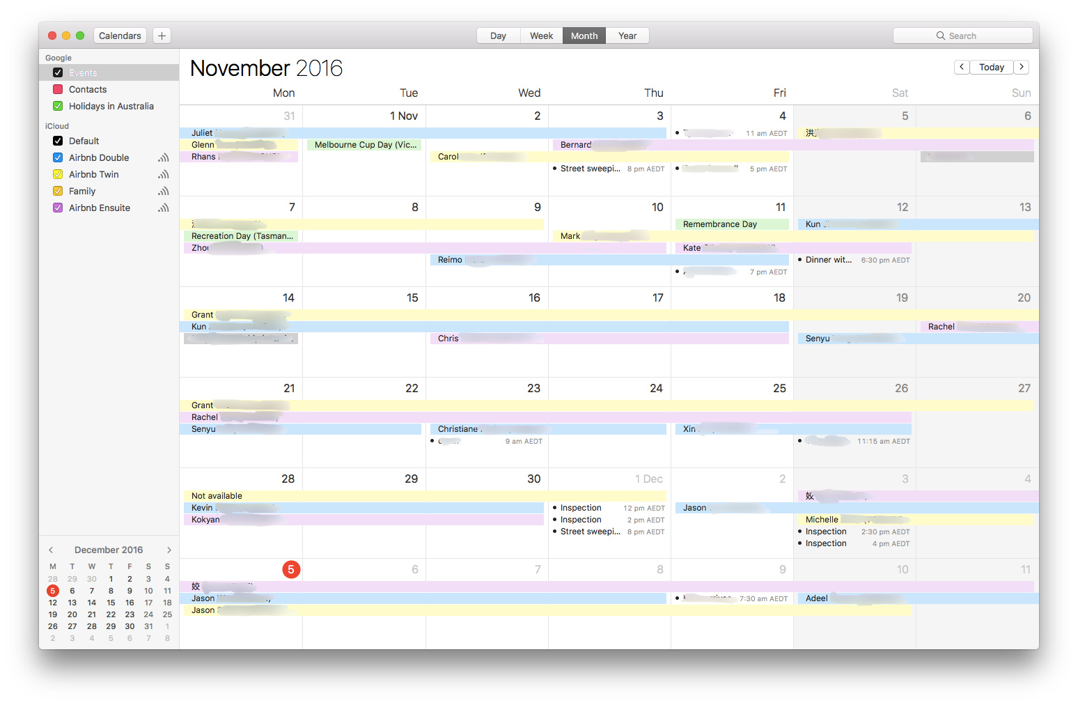 mac calendar