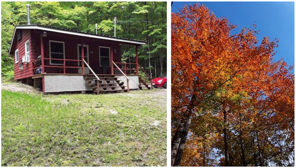 Manina's gorgeous listing (left) and an autumn view of the area (right).