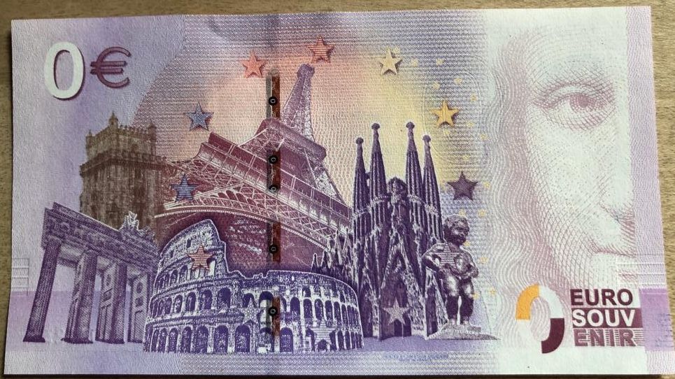 0-EUR-Banknote, Rueckseite