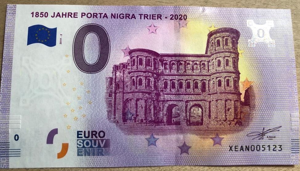 0-EUR-Banknote, Vorderseite