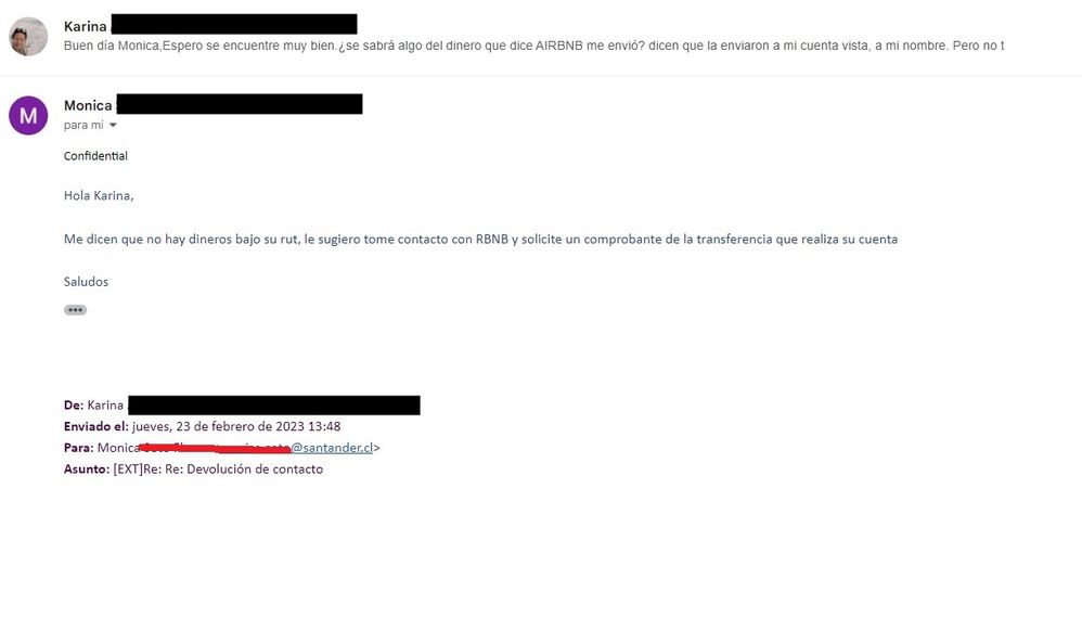 mail banco santander desconoce envio de dinero de airbnb 2.jpg