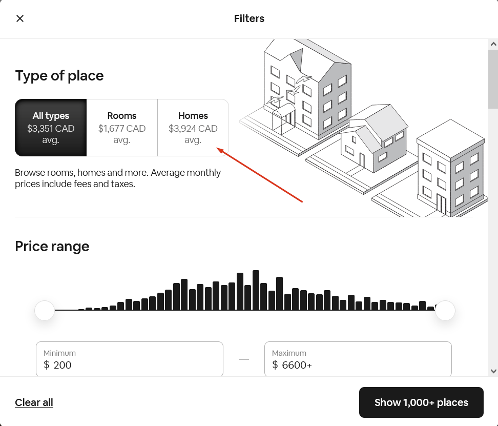 Solved How to search for entire place to rent? Airbnb Community