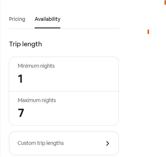 Choose custom trip length